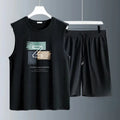 Men's Tank Top Sets 2026 Summer Quick drying seaside oversize Breathable sports suits  sports running  jogging set beach