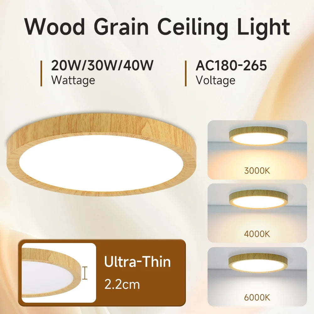 Ultra-thin Led Ceiling Light 220V Bedroom Lamp LED Panel Indoor Lighting for Living Room 3 Colors Adjustments Ceiling Lamp Round