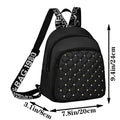 Chic Stylish Studded Backpack Multi-Color Quilted Adjustable-Strap Lightweight for Daily Commute Casual Functional Stylish Bag