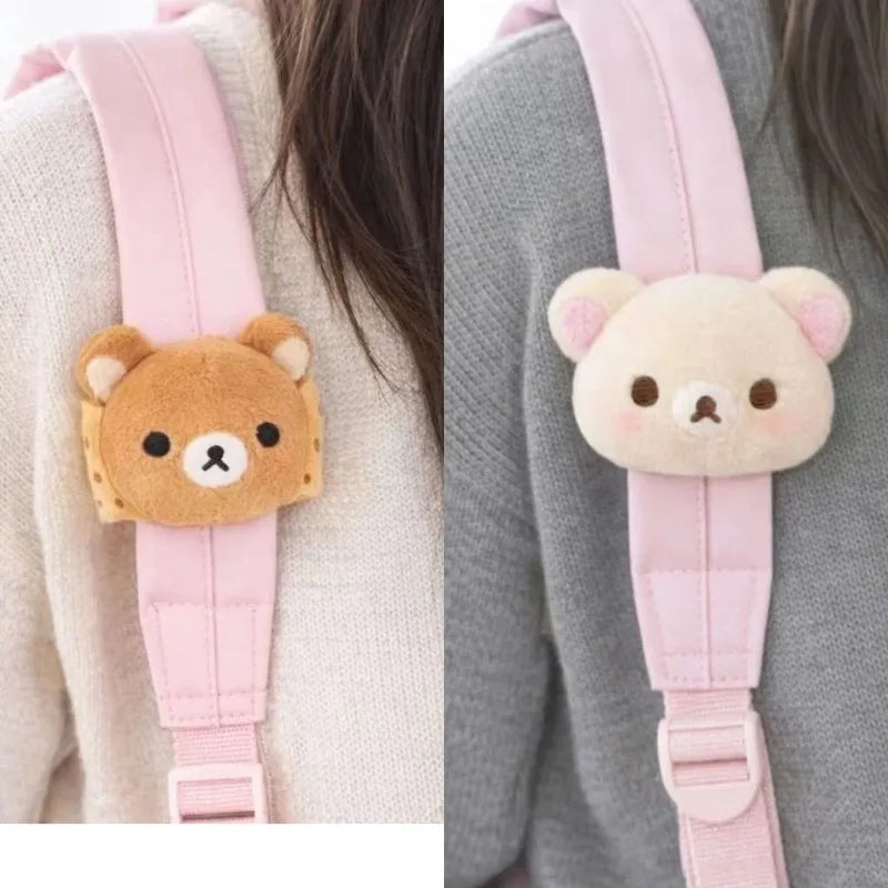 Soft Rilakkuma Plush Doll Bag Hanging Ornament Cute Cartoon Bear Keychain Backpack Decor Accessory Birthday Friendship Gift