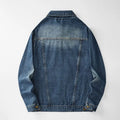 Vintage Washed Denim Jacket Men's Fashion Casual Coats Trend Streetwear Spring Autumn Loose Workwear Motorcycle Outerwear