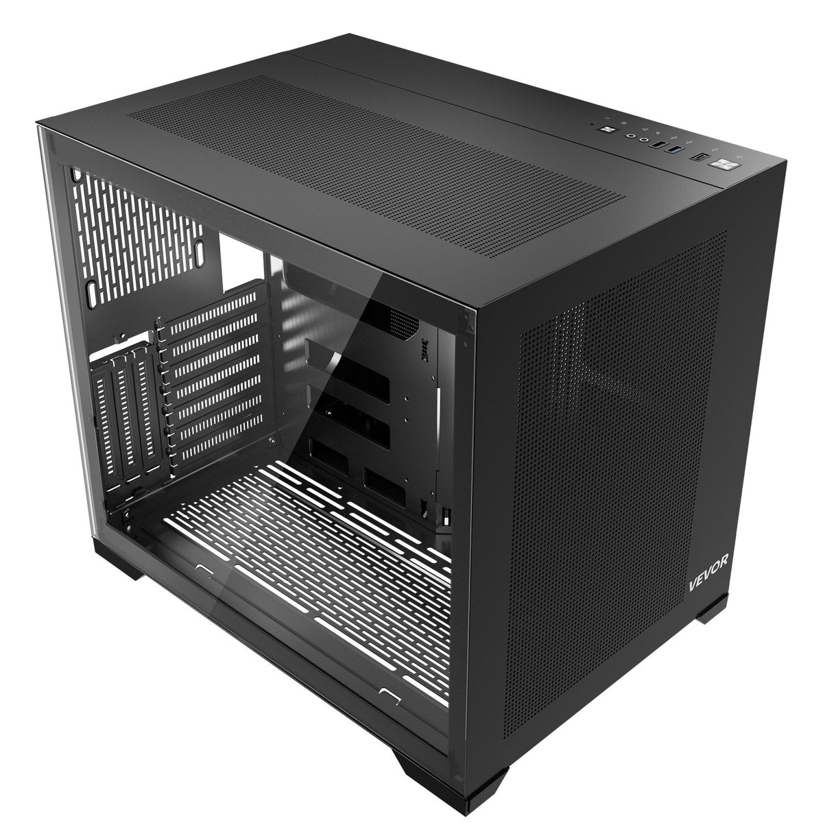 VEVOR Mid-Tower PC Case, Dual Chamber, Gaming Computer Case with