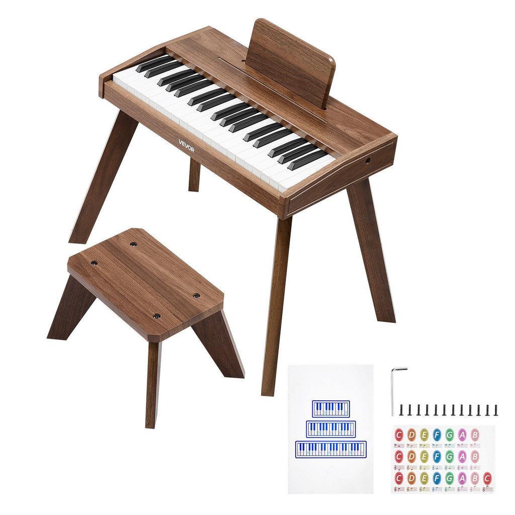 VEVOR Kids Piano Keyboard, 37 Key Wooden Digital Piano for Kids, Mini